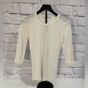 Michael Stars White 3/4 Sleeve Top XS/S